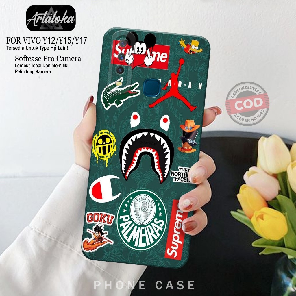 Softcase Hp Vivo Y12/Y15/Y17 Fashion Case Branded Case Vivo Y12/Y15/Y17 Silikon TPU Pro Camera Casin