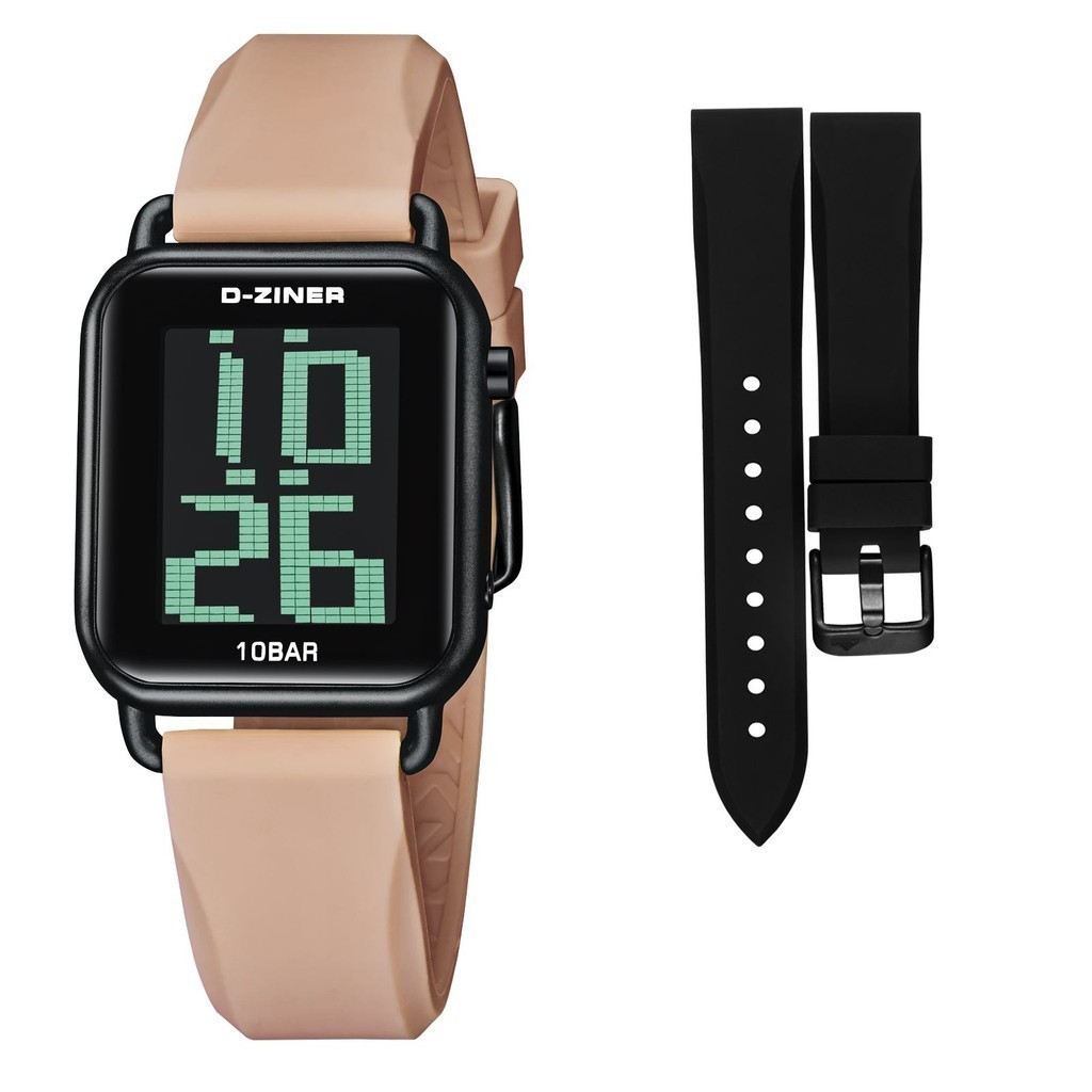 Original Jam Tangan Dziner 8356 Rubber Digital Water Resistant 10ATM