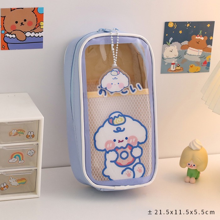 

[P r o m o]New Tempat pensil aesthetic Terbaru Pencil case kotak pensil kawaii lucu - Purple Japan