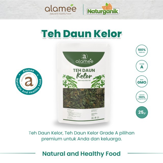 

ALAMEE Moringa Tea Teh Daun Kelor Herbal Alami Flower Asli Kering Organik Premium 25gr Naturganik