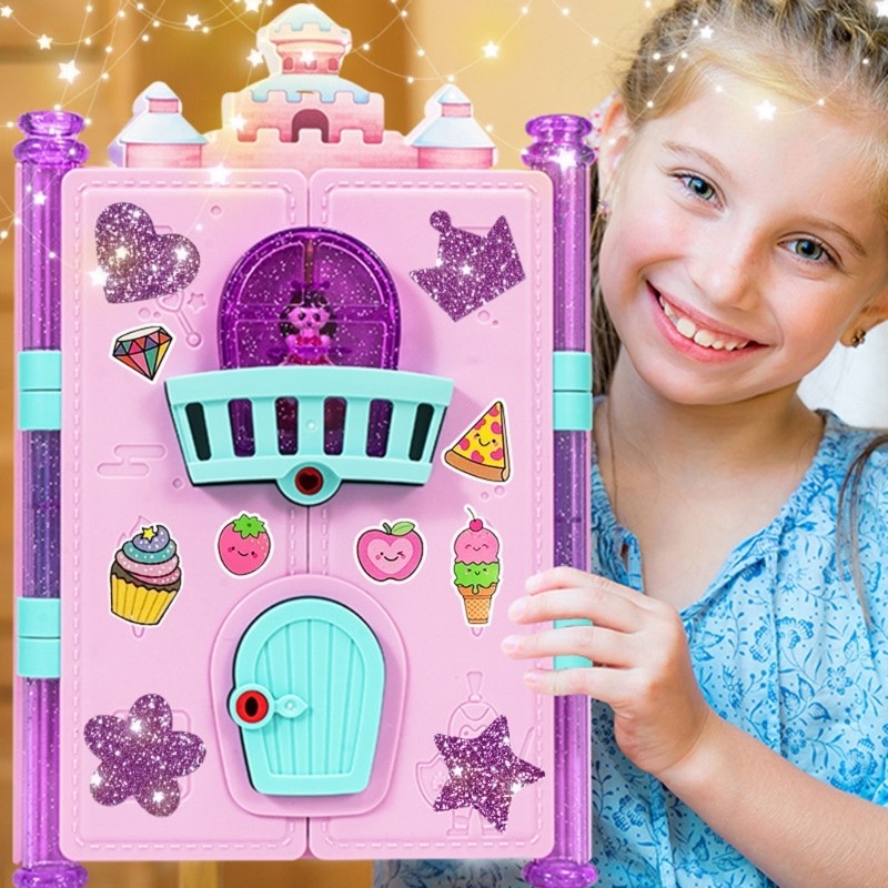 

Diary with Lock and Keys Toy Journal for Kids with Stationery Accessories Birthday Gift for Girls Ages 6 and Up