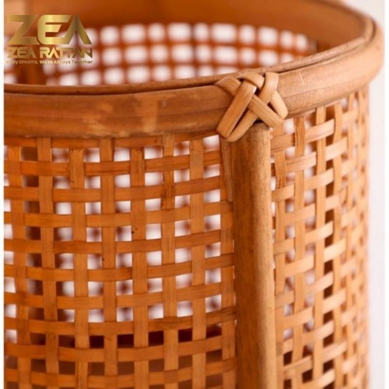 RB Standing Pot Anyaman Webbing Rotan Natural Murah Minimalis High Quality