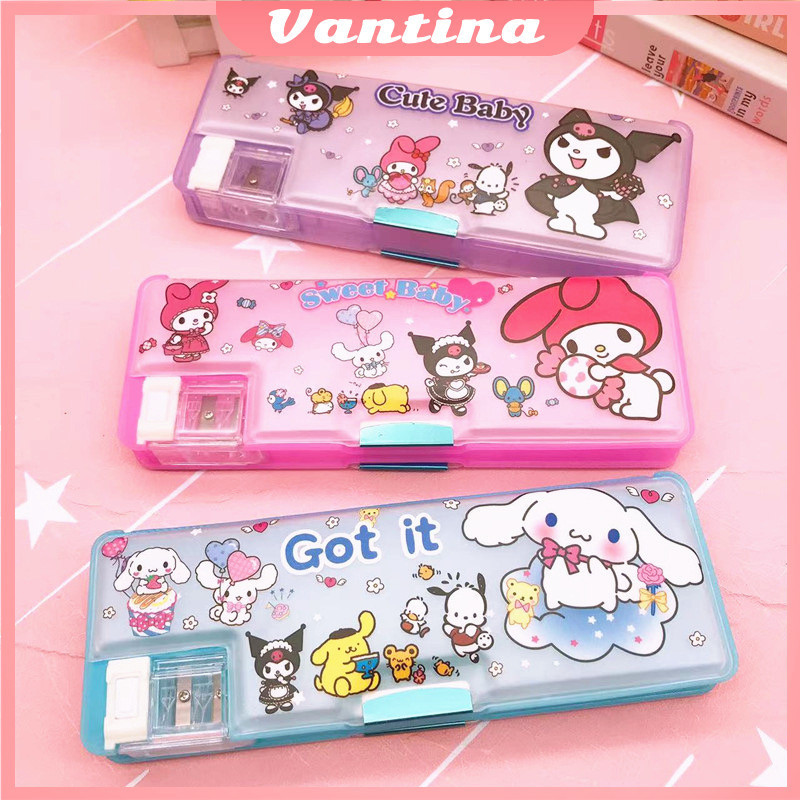 

Kotak Pensil Magnet Karakter 2 Sisi / Tempat Pensil Magnet Karakter Dengan Rautan Mini / Pensil Case Sanrio Kuromi