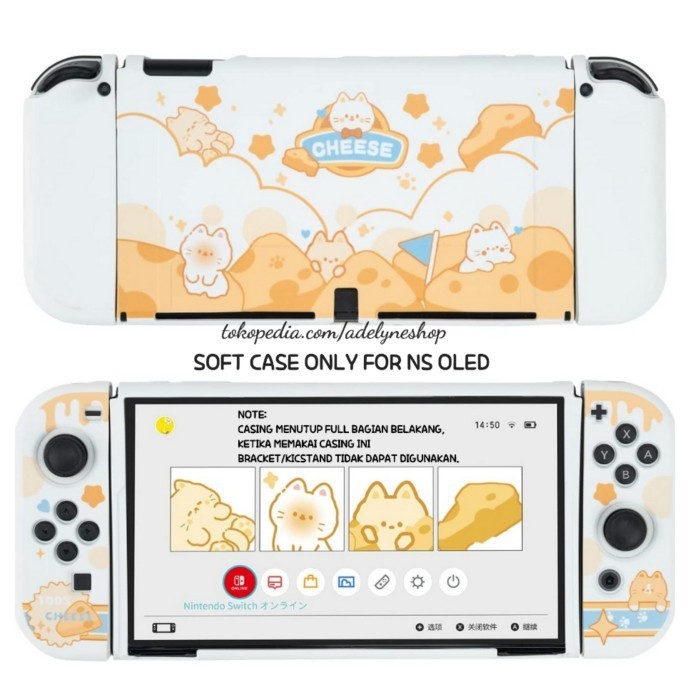 Soft Case TPU Cat Rabbit Pokemon Animal for Nintendo Switch OLED - CHEESE CAT