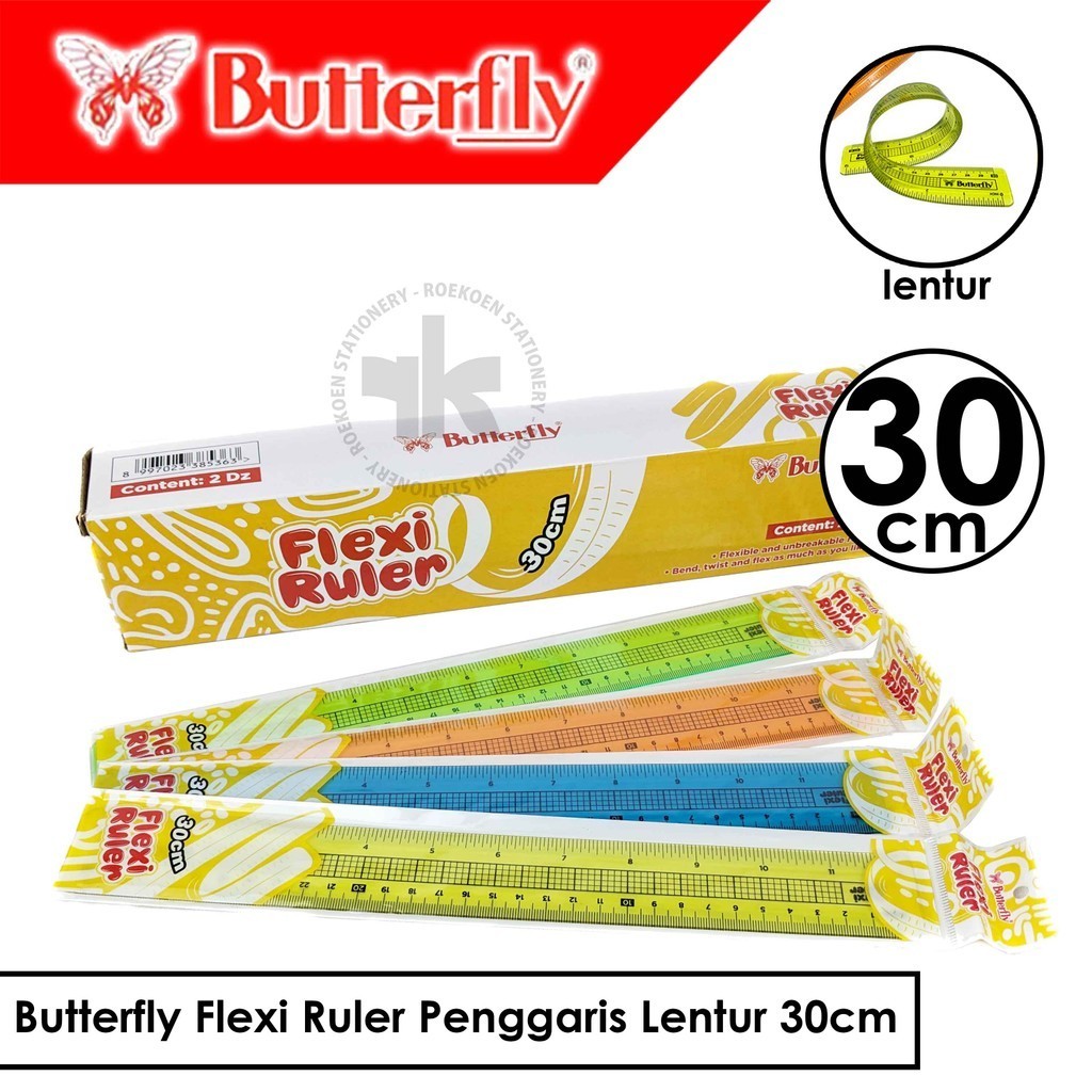 

Butterfly Flexi Ruler Penggaris Lentur 30cm