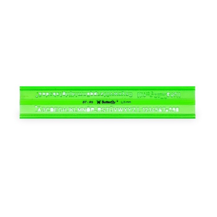 

Penggaris Butterfly BT-R5 / MAL HURUF 5MM - Biru