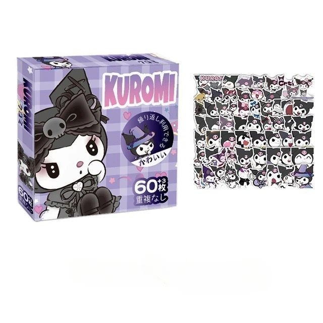 

60 Sticker Sanrio Melody Kuromi Cinnamoroll Anak Perempuan Notebook Diary DIY Lucu