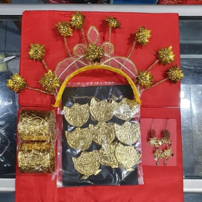 Perhiasan baju bodo dewasa // Aksesoris baju bodo adat sulawesi