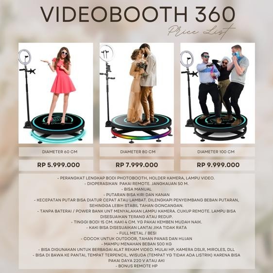 PROMO SPECIAL VIDEOBOOTH / PHOTO BOOTH SPINNER 360 | Videobooth 360 Photo Booth 360 Spinner 360 / VIDEO BOOTH 360 / PHOTOBOOTH 360 / video selfie 360 kargo