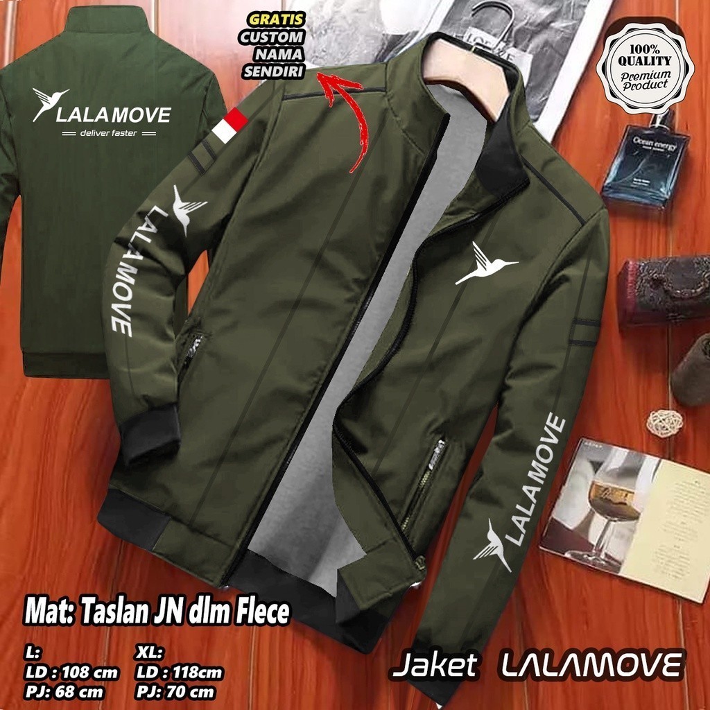 JAKET TASLAN DRIVER LALAMOVE / JAKET PRIA WANITA LALAMOVE / JAKET DRIVER ONLINE / JAKET EKPEDISI