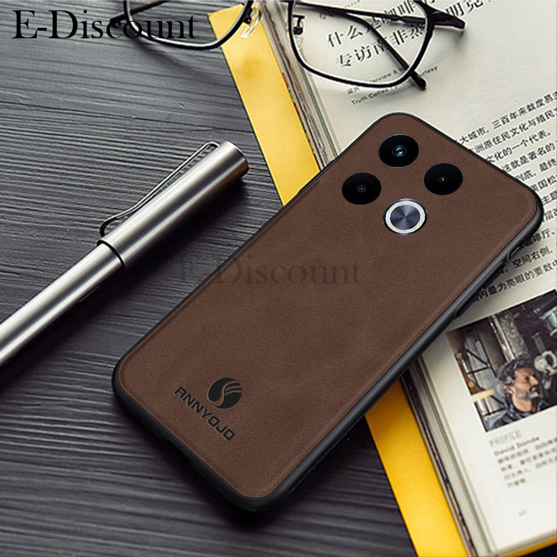 Untuk Infinix Note 40Pro + 40S Phone Case Fashionable Magnetic Sheepskin Camera Protection Shock Abs