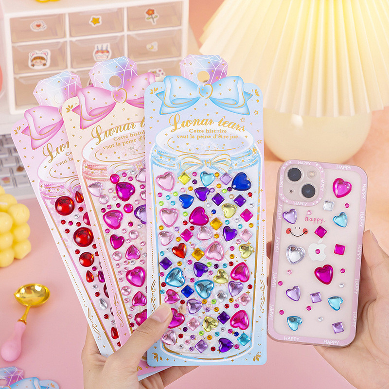 

STICKER AKRILIK JEWEL LOVE 3D AESTHETIC / STIKER TIMBUL BENTUK LOVE, JEWEL DLL