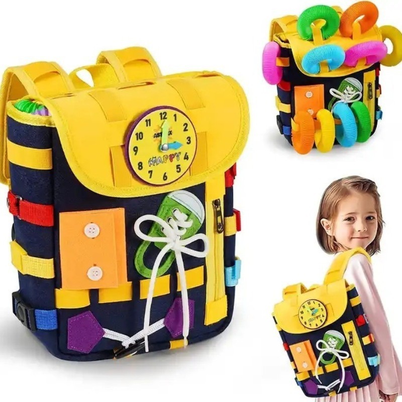 Ransel Lucu Anak,Tas Sekolah TK/SD,Tas Kain Kempa Anak,Dengan Pipa Teleskopik DIY,Buat Ransel Pribad