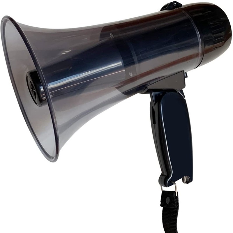 Portable Megaphone Bullhorn 20 Watt Power Megaphone Speaker Built-in Siren Alarm Modes with 240S Rec