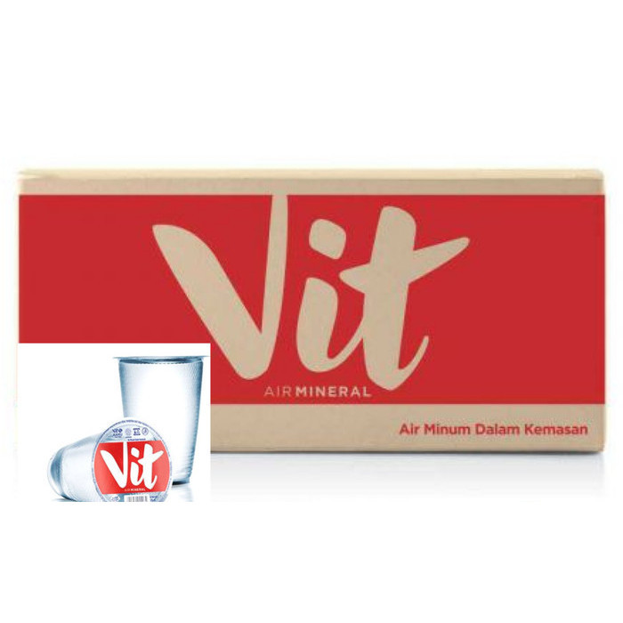 

VIT 200/220 mL - 48/42 Cup Vit Air Mineral Gelas 200/220ml 1dus/carton (Isi: 48/42pcs)