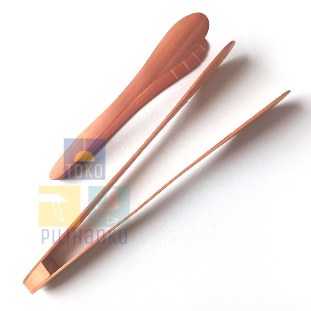 CAPITAN KAYU Alat Masak Kayu Wood Jati Penjepit Makanan Daging Sayur Food Grade