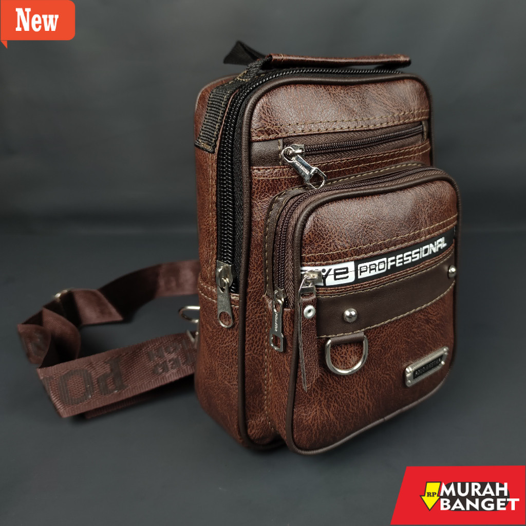 Tas selempang pria viral- Tas Selempang Pundak Polo Original Amstar Bahan Kulit Dengan Model Kotak G