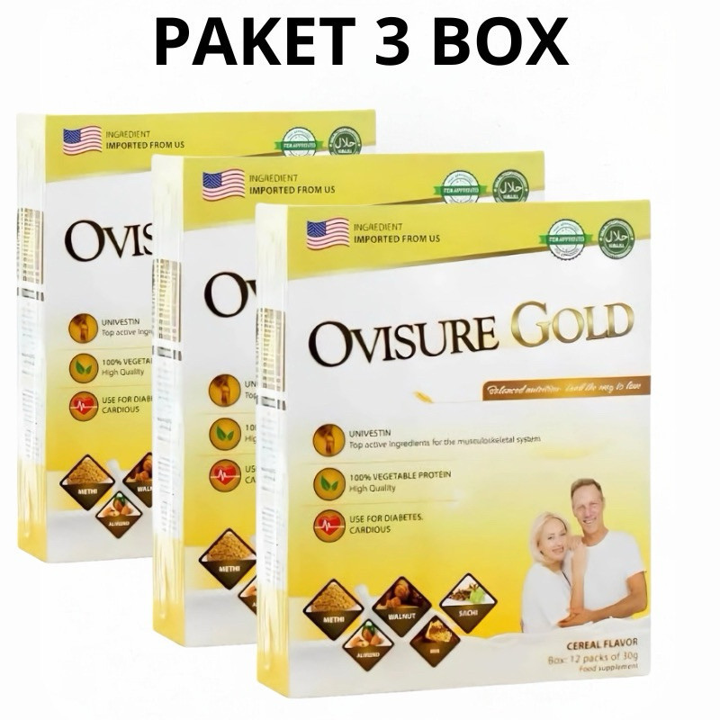 

OVISURE GOLD 3 BOX MILK SUSU OBAT TULANG DAN SENDI YG SEHAT 100% DIMFOR US
