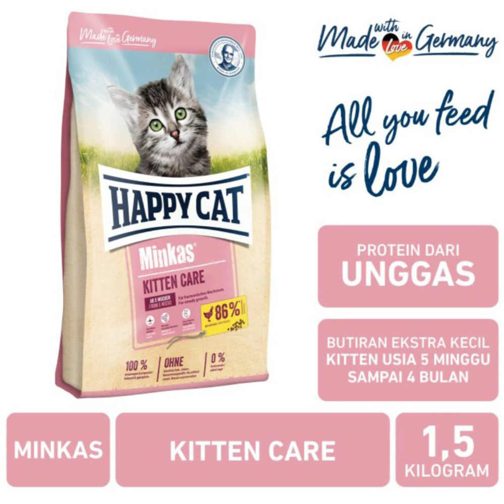 Happy Cat Minkas Kitten Care 1,5kg makanan kucing happy cat kitten