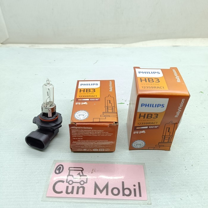 Bohlam halogen HB3 12V 100W Philips