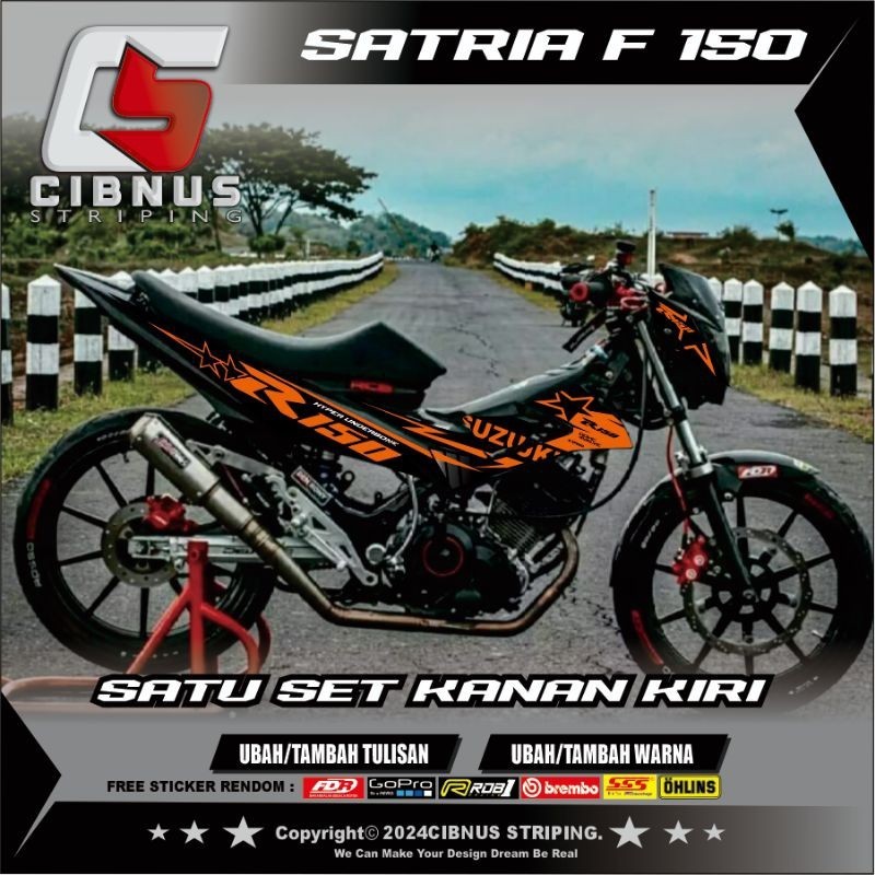 Striping Variasi Satria F 150 Facelift.Striping Satria FU FL