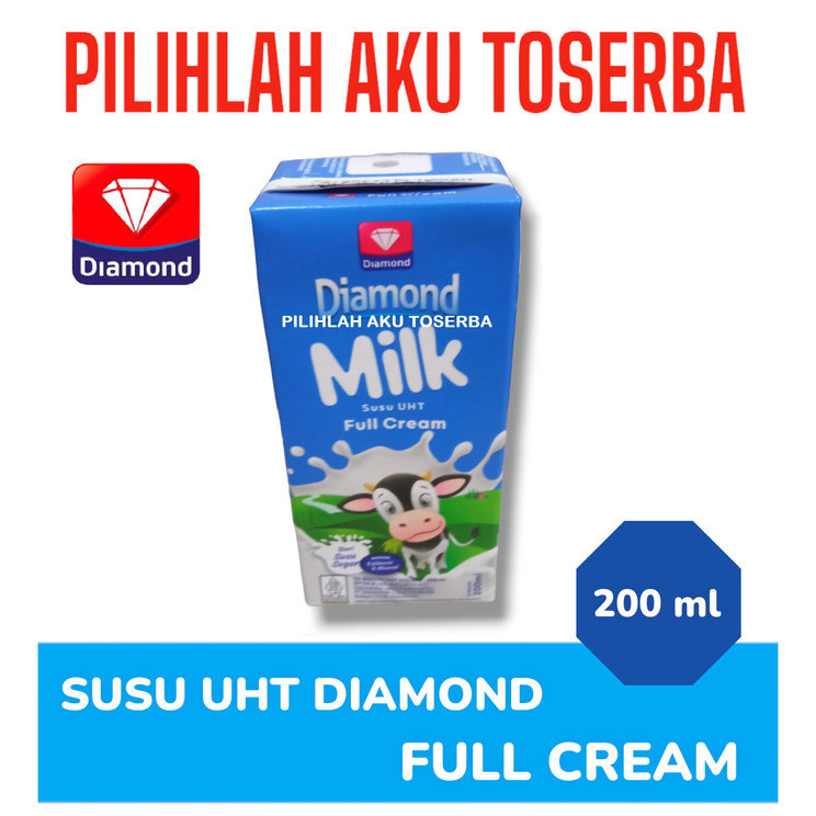 

RB Susu DIAMOND UHT Full Cream ukuran 200 ml - (HARGA 1 DUS ISI 24 pcs)