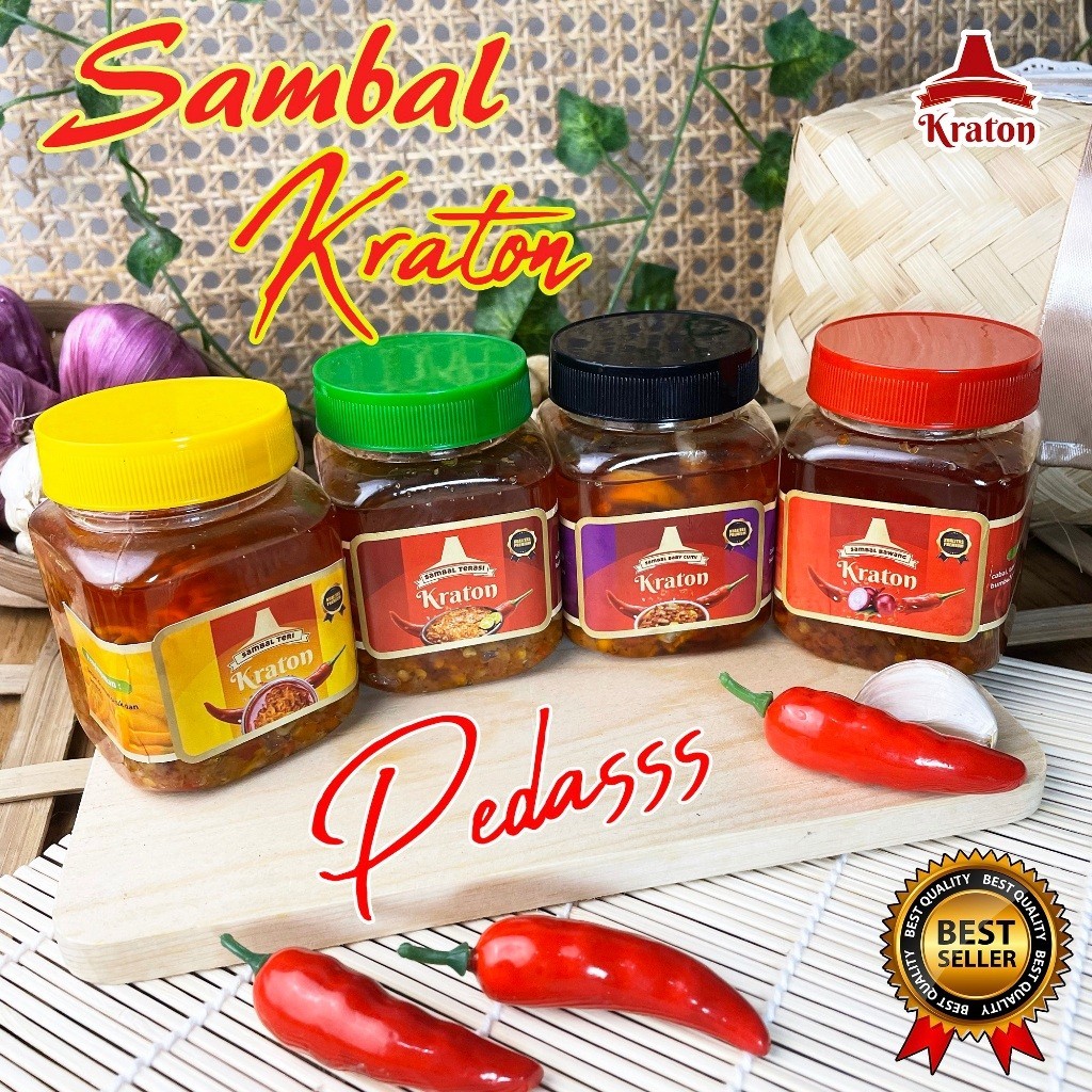 

Sambal Cumi/ Sambal Teri/ Sambal Bawang/ Sambal Terasi Kraton Pedas Gurih Enak Instan Asli Alami Tanpa Bahan Pengawet