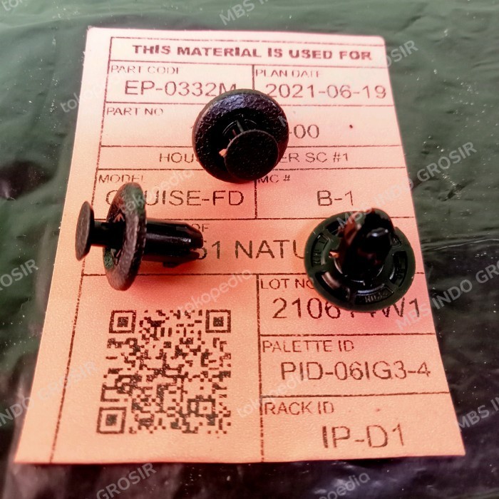 klip plastik kancing body plastik original honda motor
