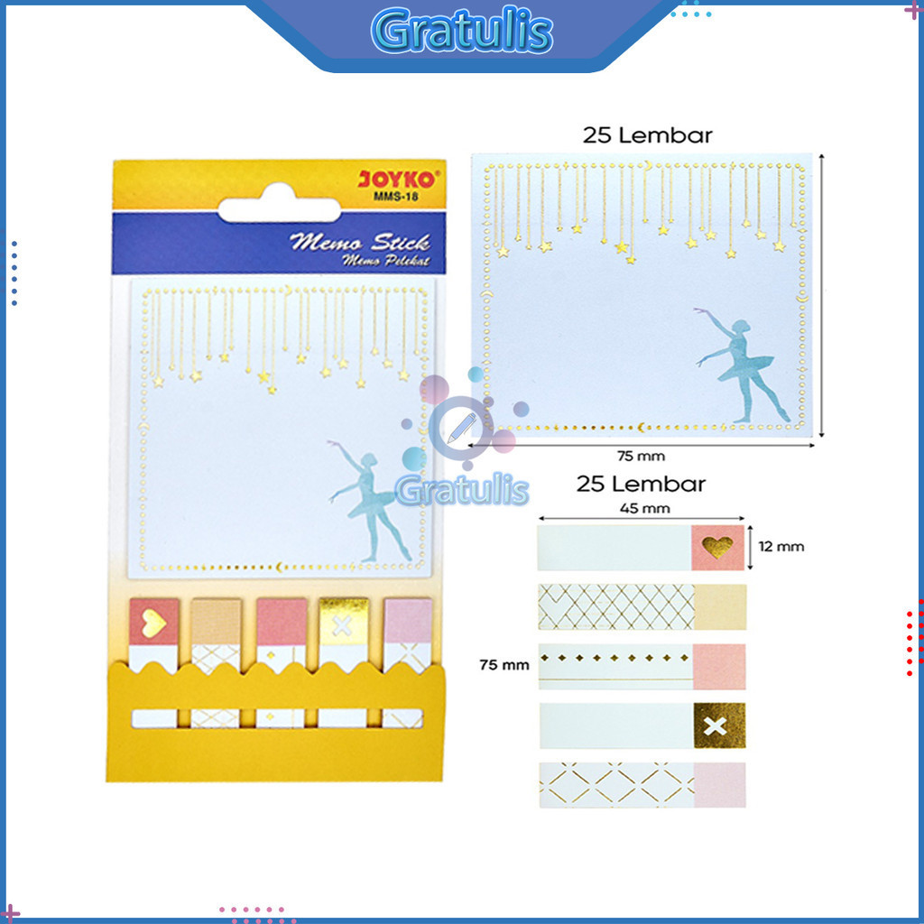 

STICKY NOTES JOYKO MMS-18 / MEMO STICK / STIKER PENANDA BUKU / PEMBATAS KERTAS / STICKER NOTE