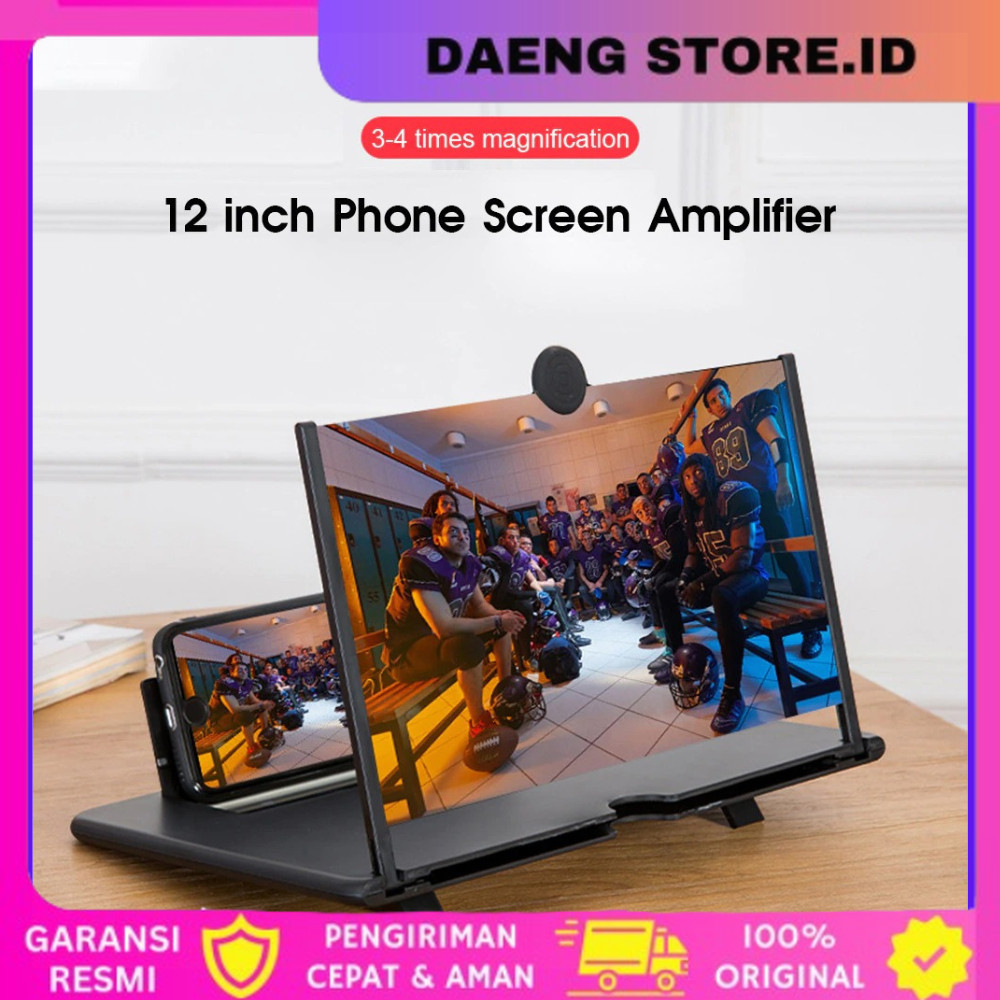 Pembesar Layar HP Smartphone Screen Amplifier 12 Inch Kaca Pembesar Layar F3 Smartphone 3D HD Stand 