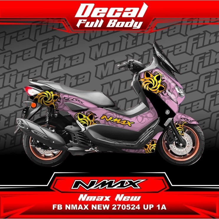 Stiker Sticker Decal Yamaha NMAX NEW Full Body  Pink  280524 UP 02
