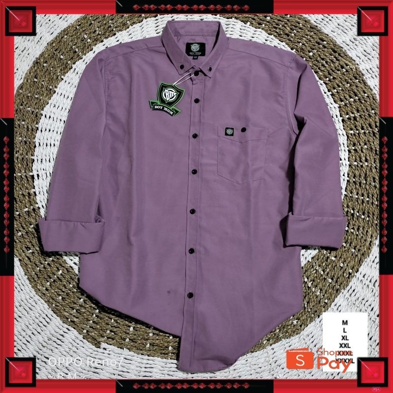 KAIN ADEM LEMBUT HALUS TEBAL / KEMEJA POLOS DUSTY UNGU KEMEJA POLOS PANJANG DUSTY UNGU POLOS DUSTY U