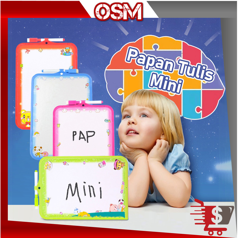 

OSM - S6246 Colorful White Board Free Spidol / Papan Tulis Anak Motif Karakter / Papan Mini Gambar Edukasi Bisa Dihapus