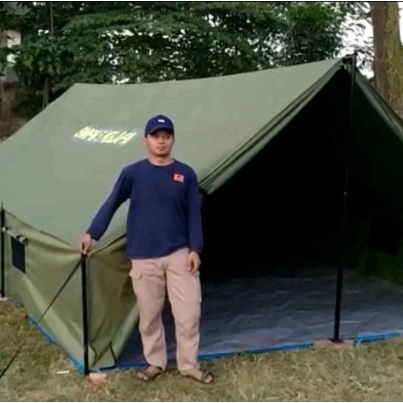 Tenda Super besar Tenda Pramuka Tenda Regu 4x6 Tanpa Rangka
