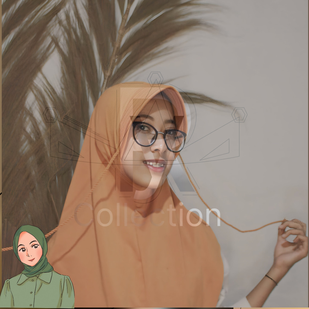 HIJAB Tali Kepang jersey Premium