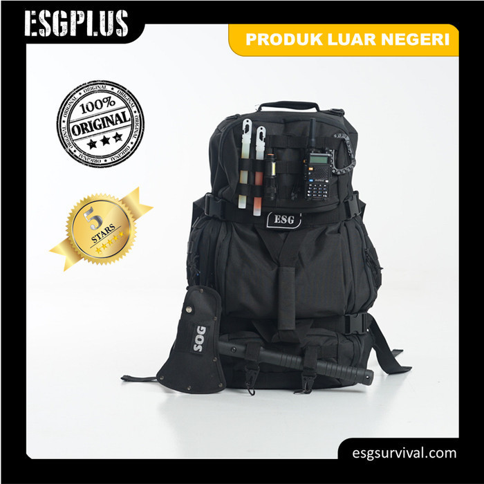 Tas Keselamatan Darurat Bencana Survival Bag - ESG NOMAD LITE - Hitam