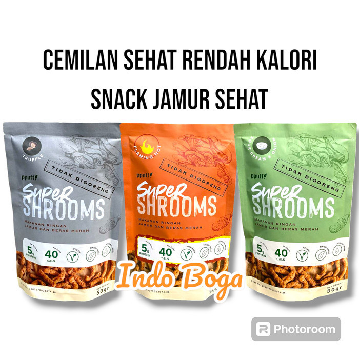 

ppuff supershrooms 50gr / ppuff super shroom snack sehat 50 gram