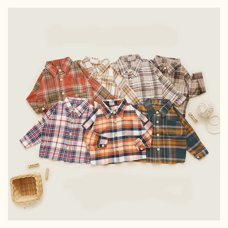 BEST SELLER ~Kemeja Anak Perempuan Kotak Kotak Baju Anak Perempuan Flannel Import 1-13 Tahun -PROMO