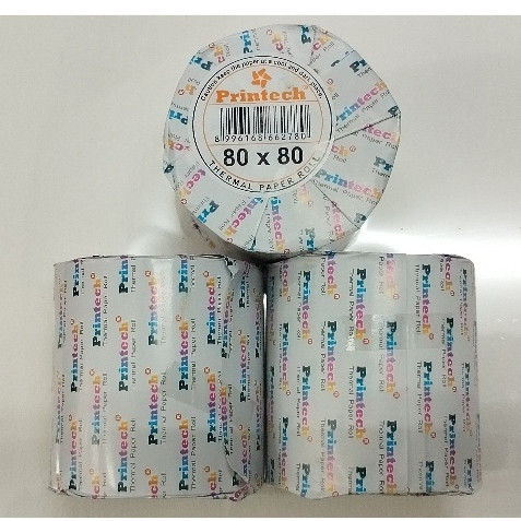 

THERMAL 80*80 MM PRINTECH KUALITAS TERBAIK COCOK UNTUK PRINTER THERMAL Gm PDS