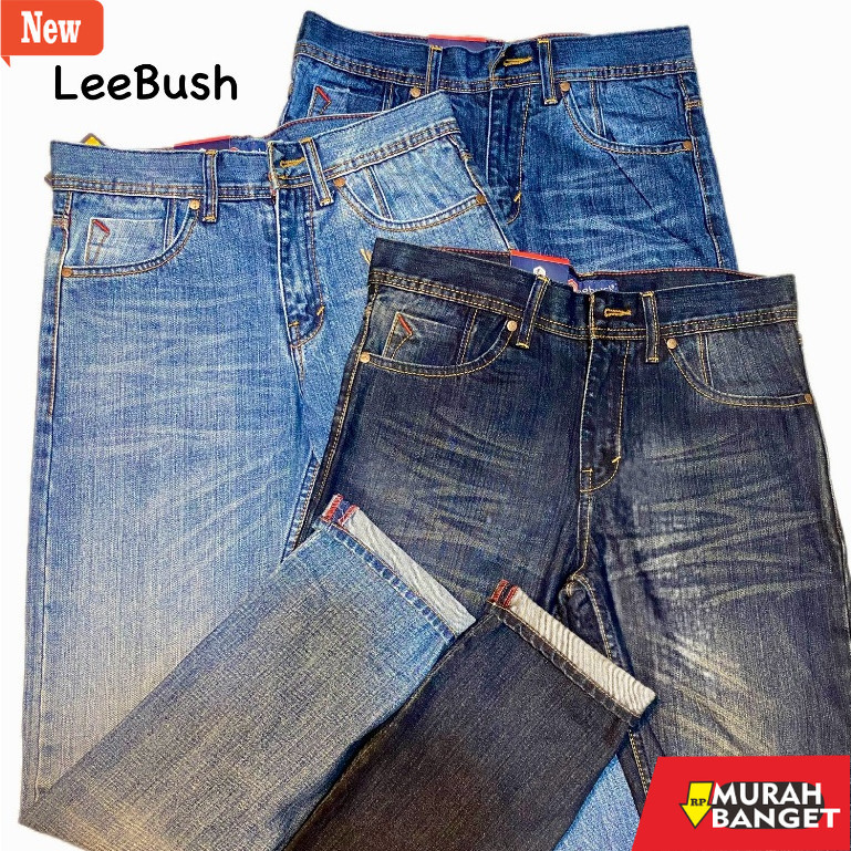 Denim Panjang Pria Celana Jeans Pria Original LeeBush Panjang Size 28-38 Standar Reguler