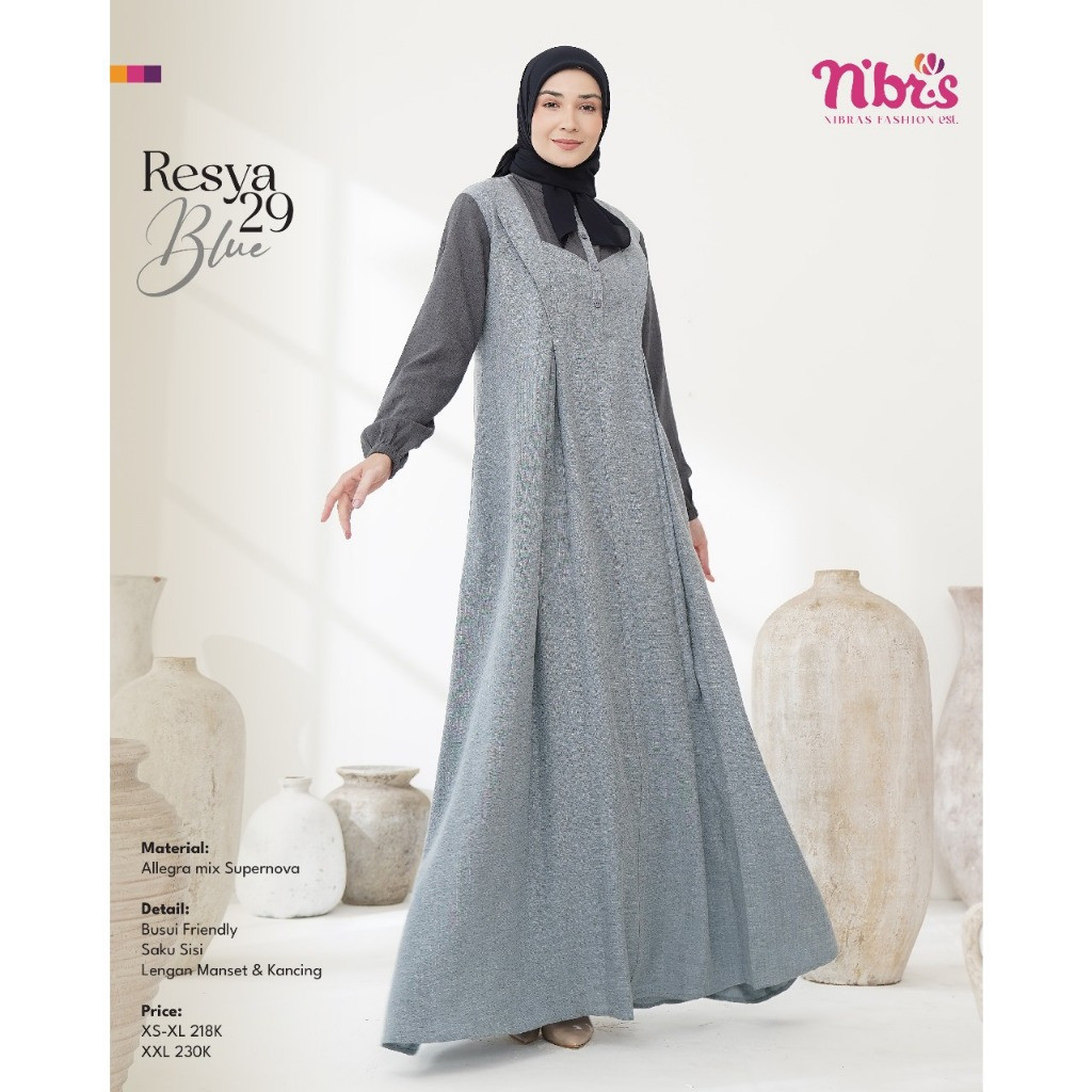 GAMIS NIBRAS TERBARU 2024 RESYA 29 BAHAN ADEM Allegra mix Supernova HARGA PROMO