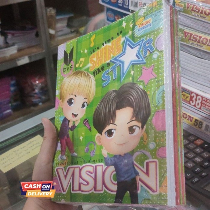 

✨LARIS✨ -Buku Tulis Vision 38 / 58 lembar, Buku Tulis Sekolah - 58 lembar
