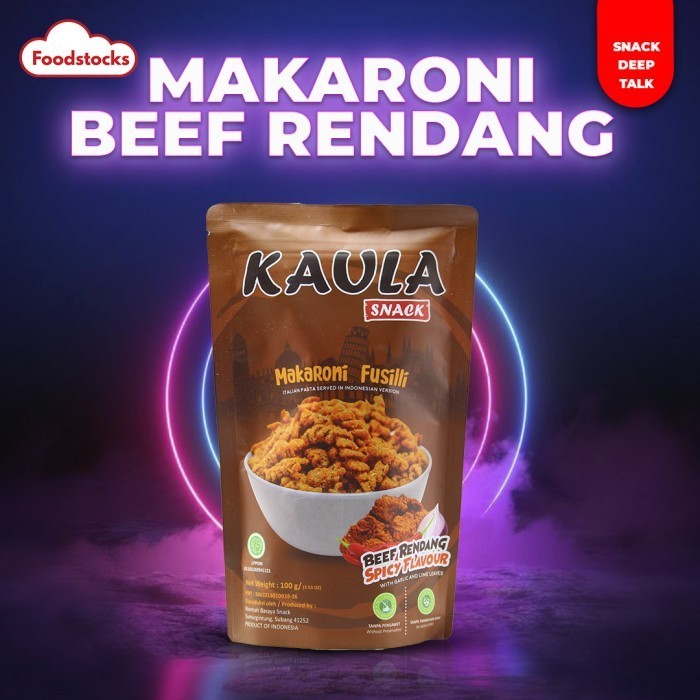 

TERMURAH Makaroni Fusilli Beef Rendang 100gr Kaula Snack