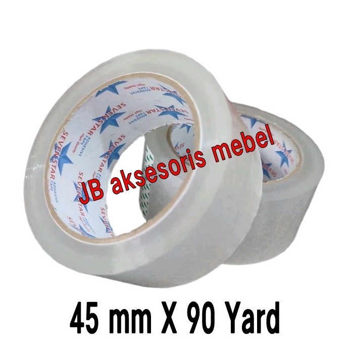 

LAKBAN BENING TRANSPARAN 45 mm X 90 Yard / ISOLASI BESAR 2" x 90yard