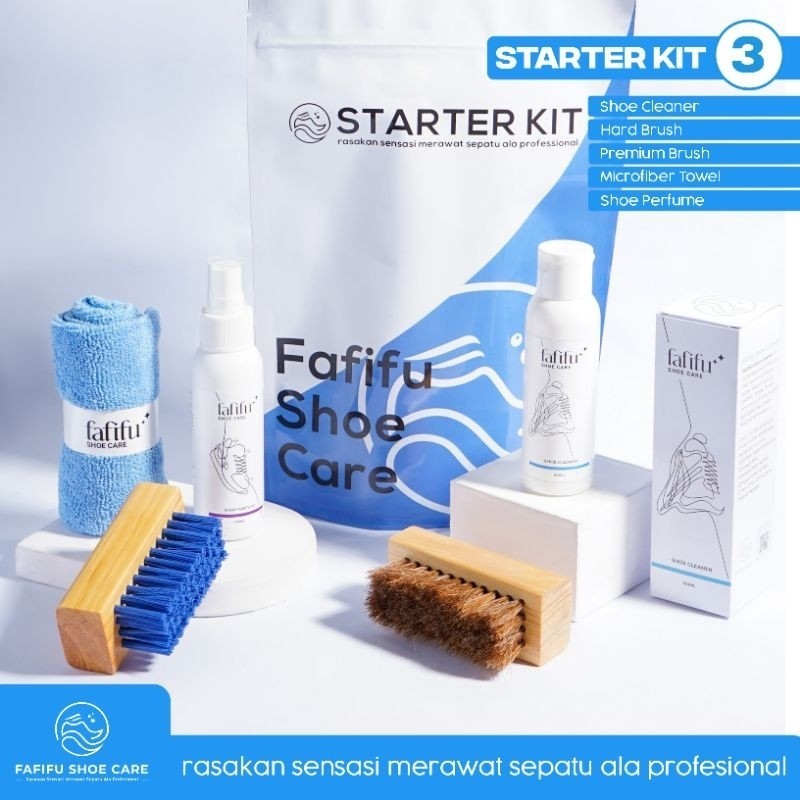 Starter Kit By FAFIFU 3 |  Paket Cuci Sepatu | Starter Kit Shoe Cleaner | Cleaner Sepatu | Pembersih