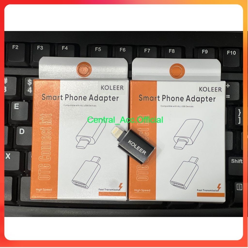 OTG iPhone Koleer  [ OTG USB TO Lightning Adapter Converter USB Plug Play Flashdisk Data untuk Iphon