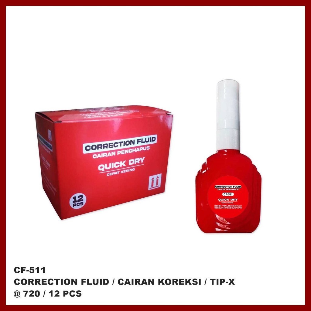 

CF511 Squeezy Merah Correction Tape Pita Koreksi Tipex