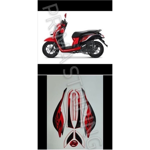 STRIPING STIKER MOTOR SCOOPY SPORTY 2019