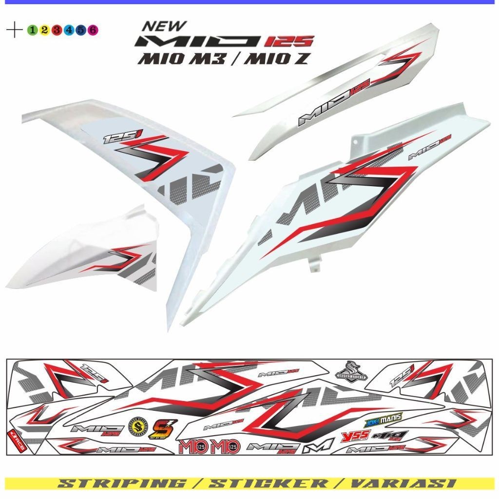 VARIASI / STRIPING VARIASI MIO Z MIO M3 / STRIPING MIO 125 VARIASI STIKER MOTIF SIMPLE STRIPING MIO 