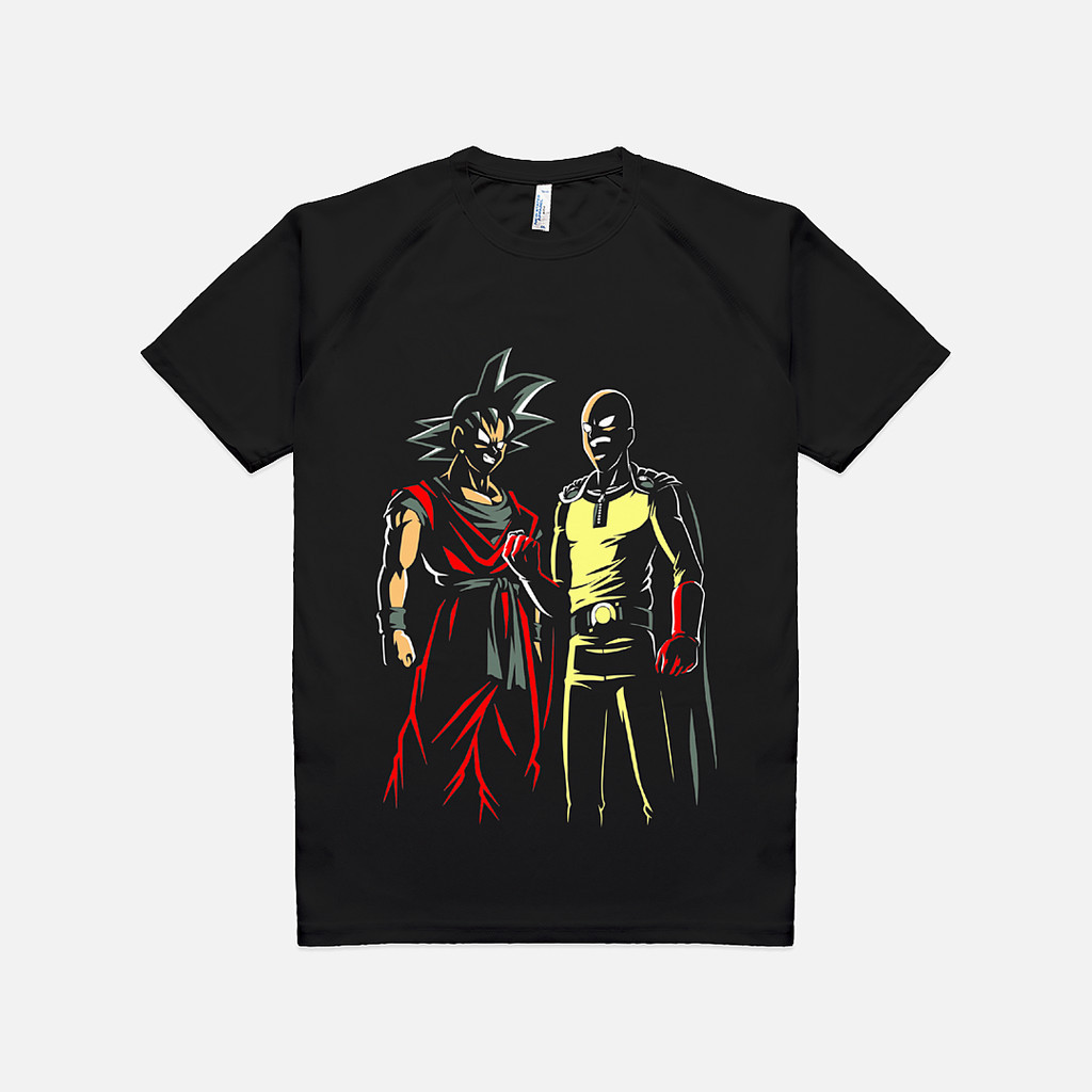 Classic Dri-fit Kaos Anime Goku N Saitama Siluete